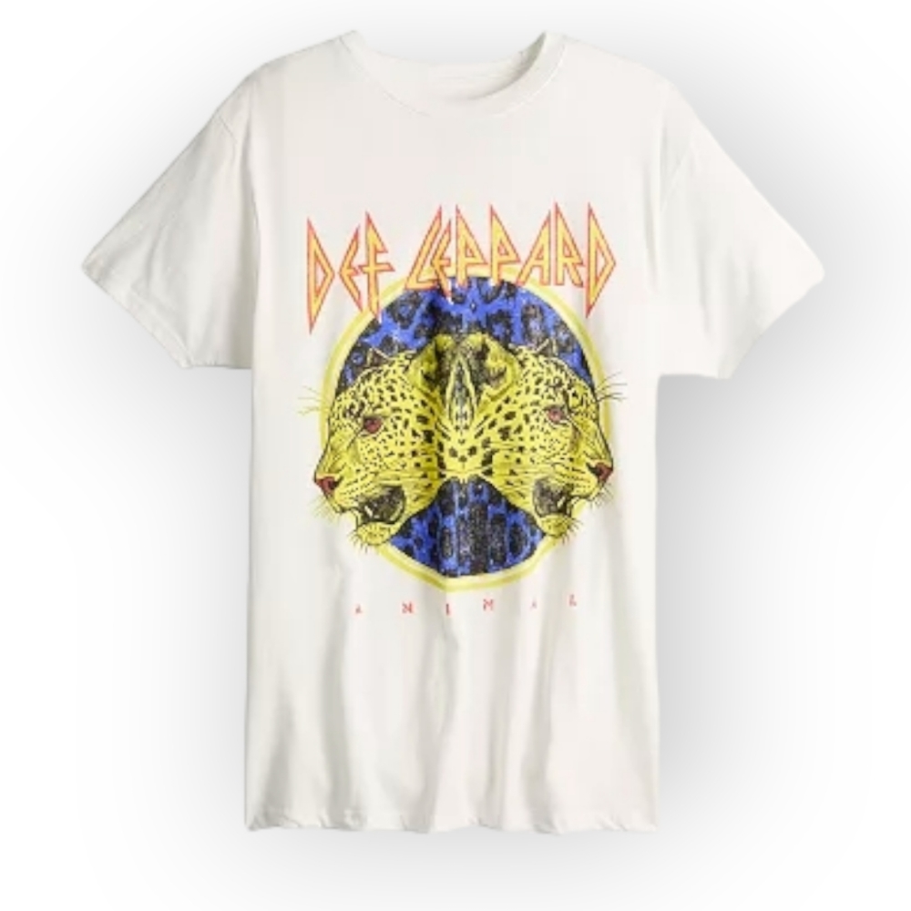 NWT Junior's Def Leppard Large Oversized Short Sleeve Tshirt